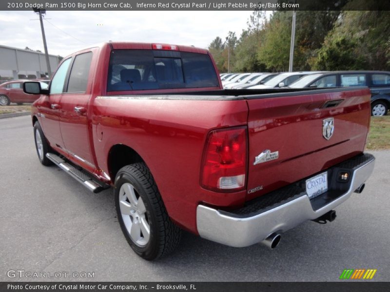 Inferno Red Crystal Pearl / Light Pebble Beige/Bark Brown 2010 Dodge Ram 1500 Big Horn Crew Cab