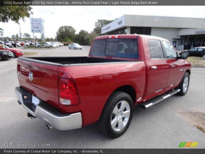 Inferno Red Crystal Pearl / Light Pebble Beige/Bark Brown 2010 Dodge Ram 1500 Big Horn Crew Cab