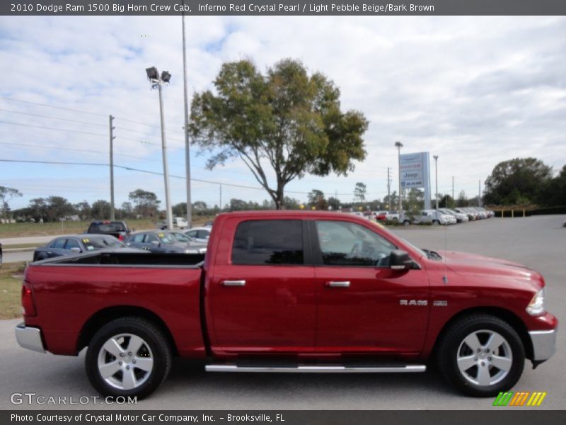 Inferno Red Crystal Pearl / Light Pebble Beige/Bark Brown 2010 Dodge Ram 1500 Big Horn Crew Cab