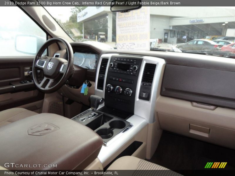 Inferno Red Crystal Pearl / Light Pebble Beige/Bark Brown 2010 Dodge Ram 1500 Big Horn Crew Cab