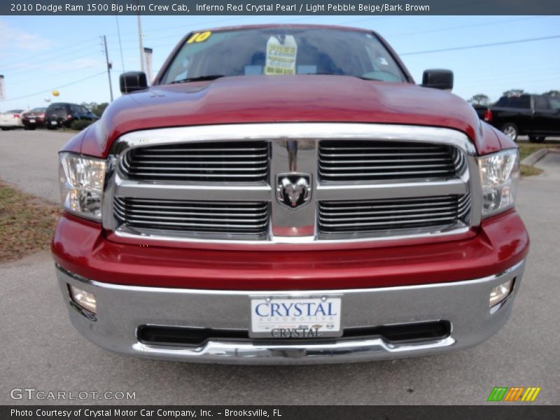 Inferno Red Crystal Pearl / Light Pebble Beige/Bark Brown 2010 Dodge Ram 1500 Big Horn Crew Cab