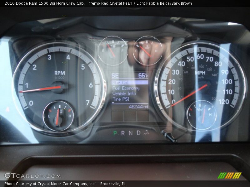 Inferno Red Crystal Pearl / Light Pebble Beige/Bark Brown 2010 Dodge Ram 1500 Big Horn Crew Cab