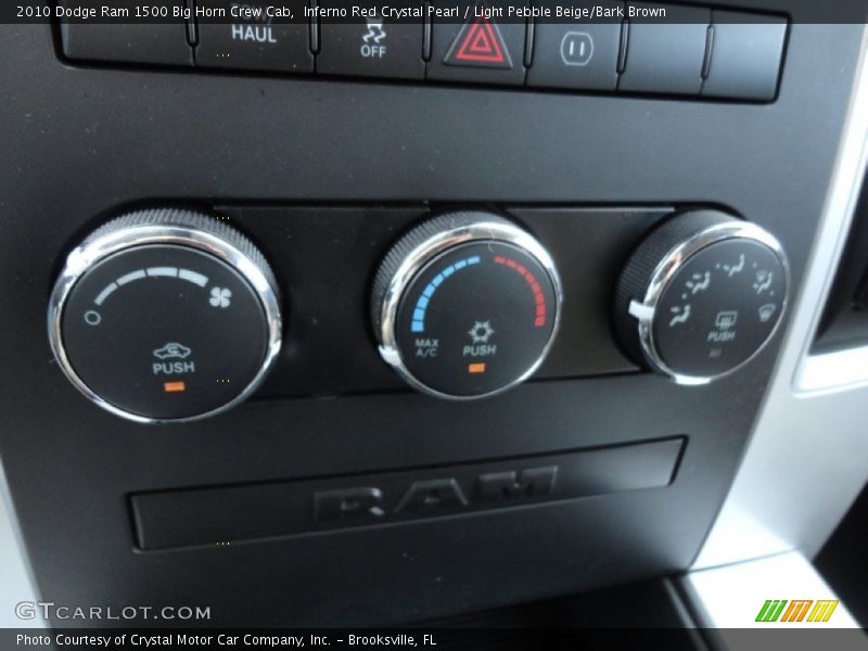 Inferno Red Crystal Pearl / Light Pebble Beige/Bark Brown 2010 Dodge Ram 1500 Big Horn Crew Cab