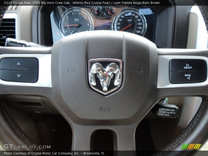 Inferno Red Crystal Pearl / Light Pebble Beige/Bark Brown 2010 Dodge Ram 1500 Big Horn Crew Cab