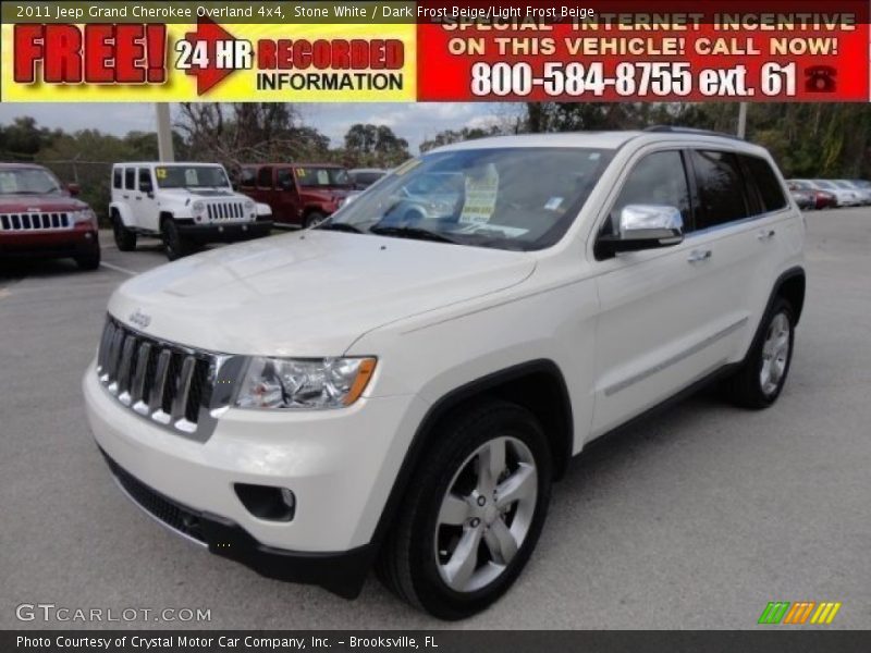 Stone White / Dark Frost Beige/Light Frost Beige 2011 Jeep Grand Cherokee Overland 4x4