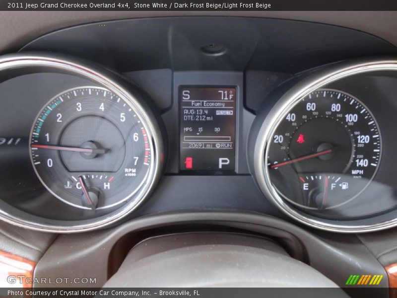 Stone White / Dark Frost Beige/Light Frost Beige 2011 Jeep Grand Cherokee Overland 4x4