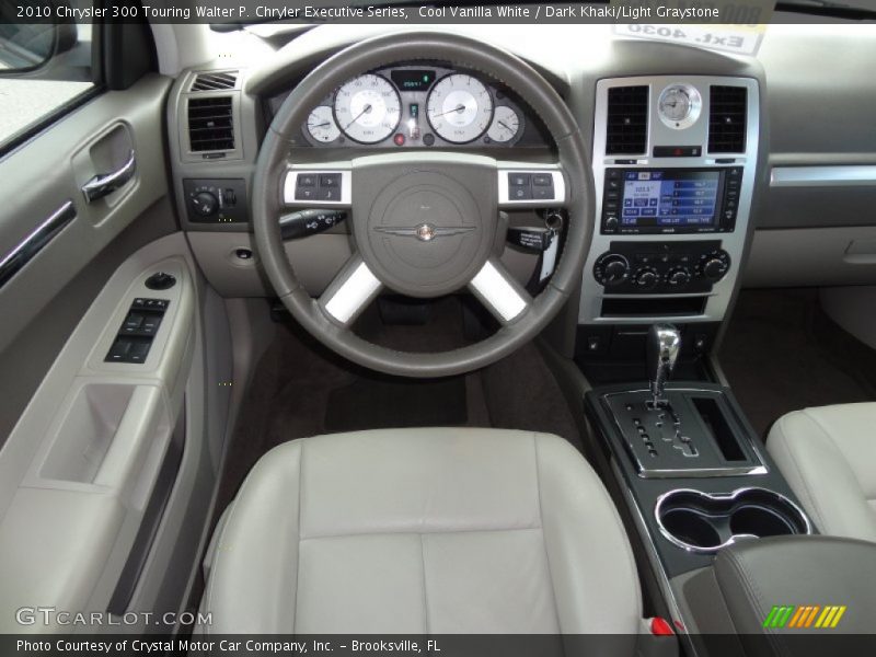 Cool Vanilla White / Dark Khaki/Light Graystone 2010 Chrysler 300 Touring Walter P. Chryler Executive Series
