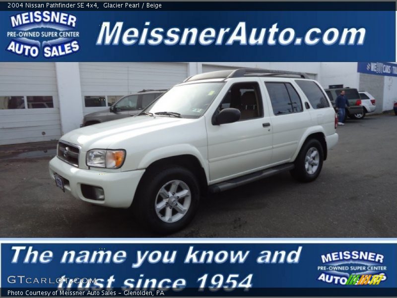 Glacier Pearl / Beige 2004 Nissan Pathfinder SE 4x4