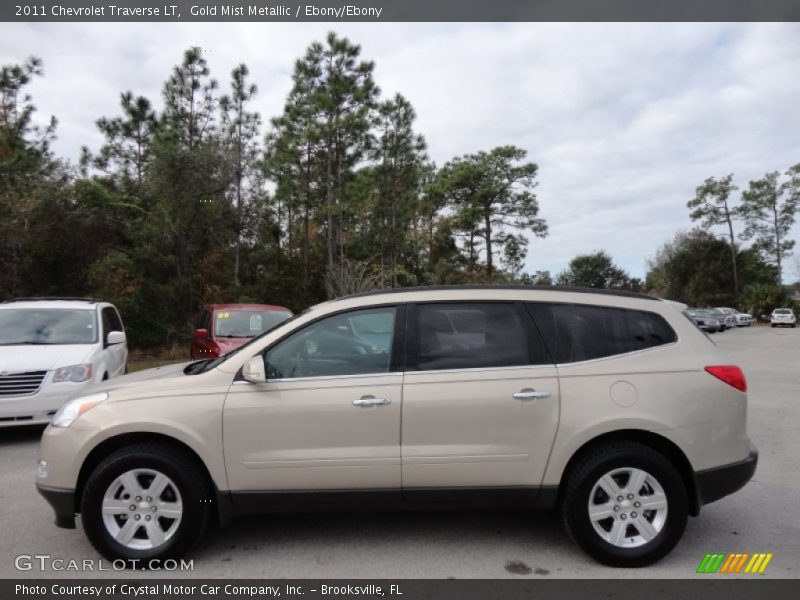 Gold Mist Metallic / Ebony/Ebony 2011 Chevrolet Traverse LT