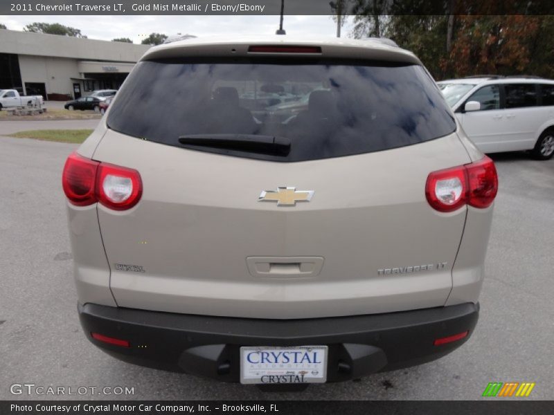 Gold Mist Metallic / Ebony/Ebony 2011 Chevrolet Traverse LT