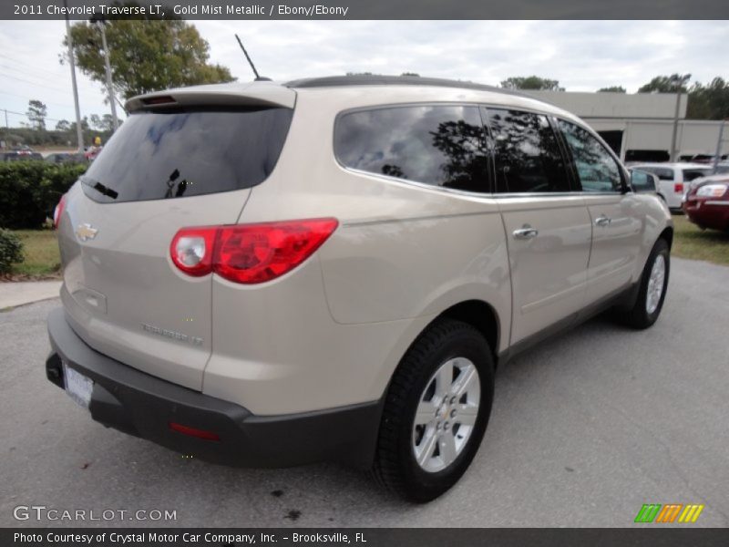 Gold Mist Metallic / Ebony/Ebony 2011 Chevrolet Traverse LT