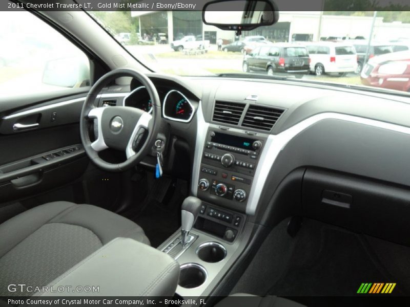 Gold Mist Metallic / Ebony/Ebony 2011 Chevrolet Traverse LT