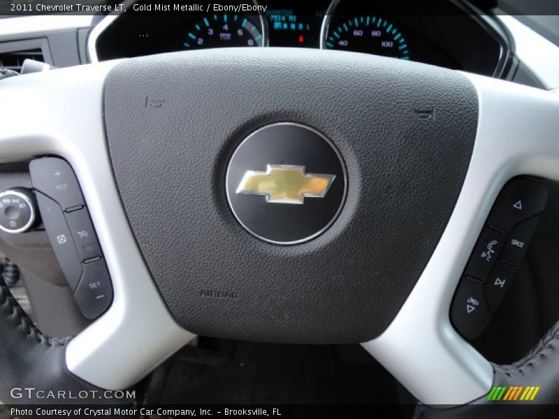 Gold Mist Metallic / Ebony/Ebony 2011 Chevrolet Traverse LT