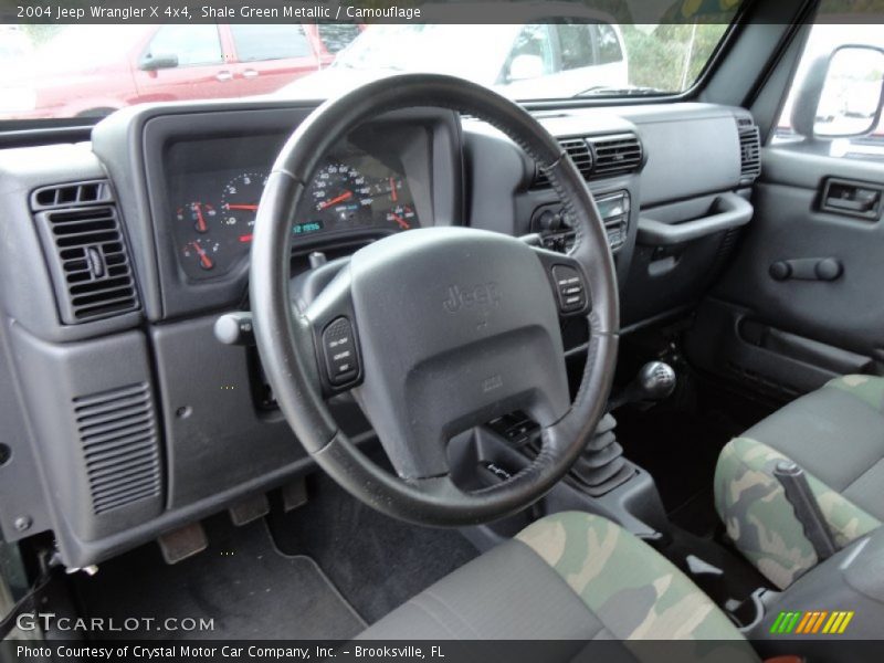 Shale Green Metallic / Camouflage 2004 Jeep Wrangler X 4x4