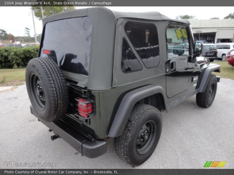 Shale Green Metallic / Camouflage 2004 Jeep Wrangler X 4x4