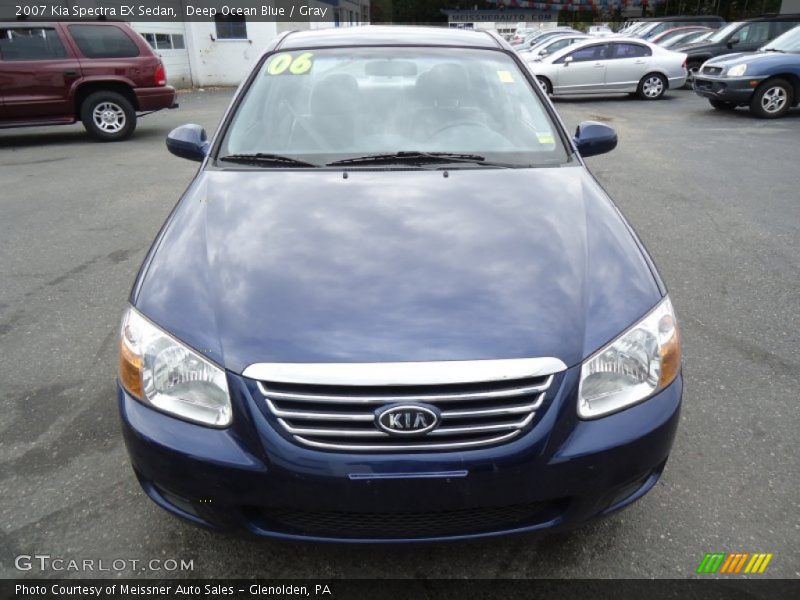 Deep Ocean Blue / Gray 2007 Kia Spectra EX Sedan