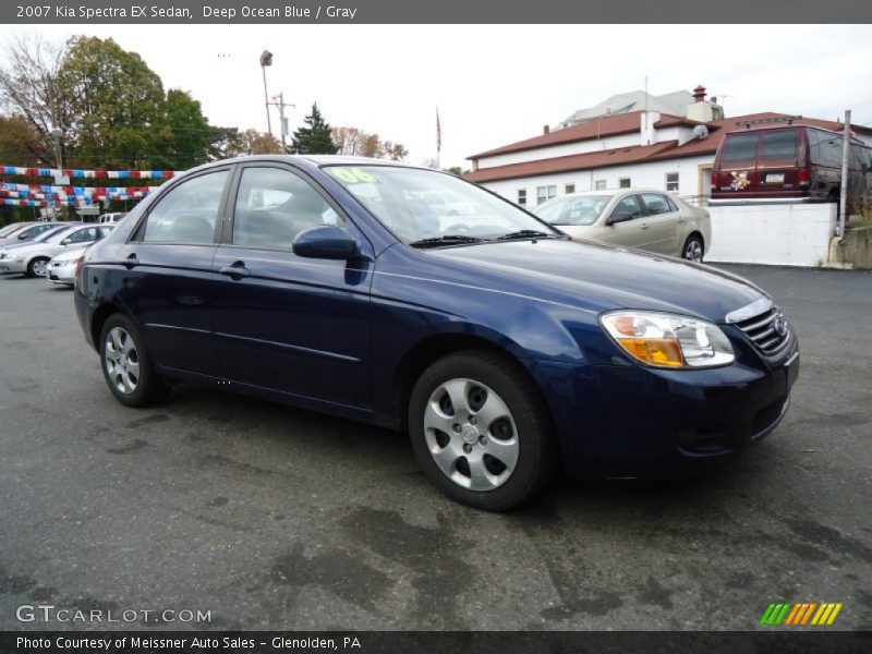 Deep Ocean Blue / Gray 2007 Kia Spectra EX Sedan