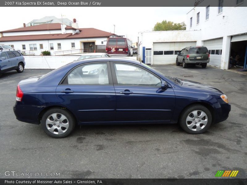 Deep Ocean Blue / Gray 2007 Kia Spectra EX Sedan
