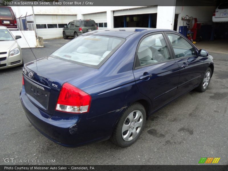 Deep Ocean Blue / Gray 2007 Kia Spectra EX Sedan