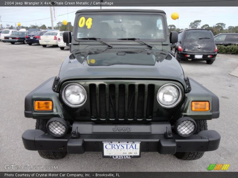 Shale Green Metallic / Camouflage 2004 Jeep Wrangler X 4x4