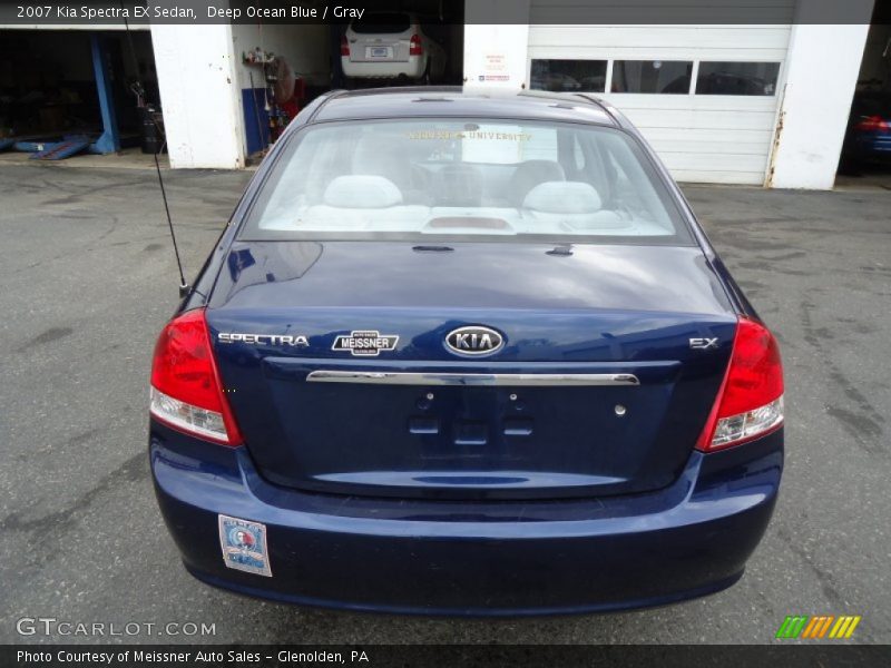 Deep Ocean Blue / Gray 2007 Kia Spectra EX Sedan