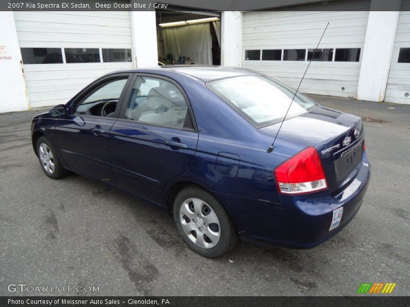 Deep Ocean Blue / Gray 2007 Kia Spectra EX Sedan