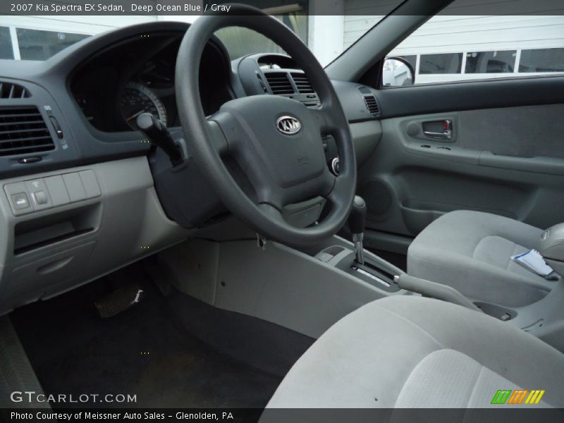 Deep Ocean Blue / Gray 2007 Kia Spectra EX Sedan