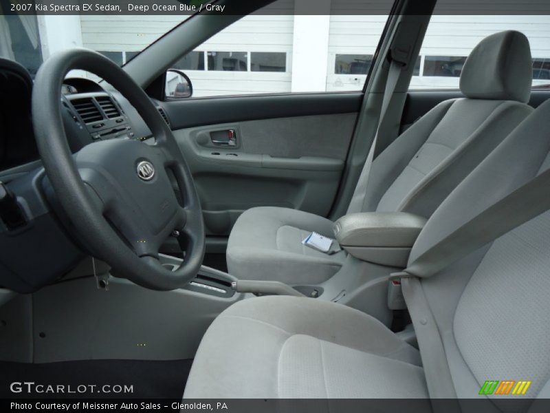 Deep Ocean Blue / Gray 2007 Kia Spectra EX Sedan