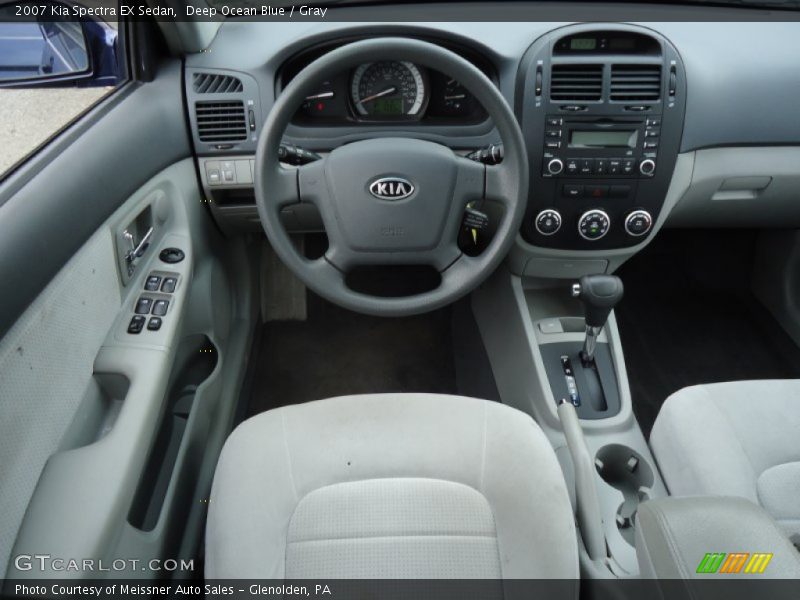Deep Ocean Blue / Gray 2007 Kia Spectra EX Sedan