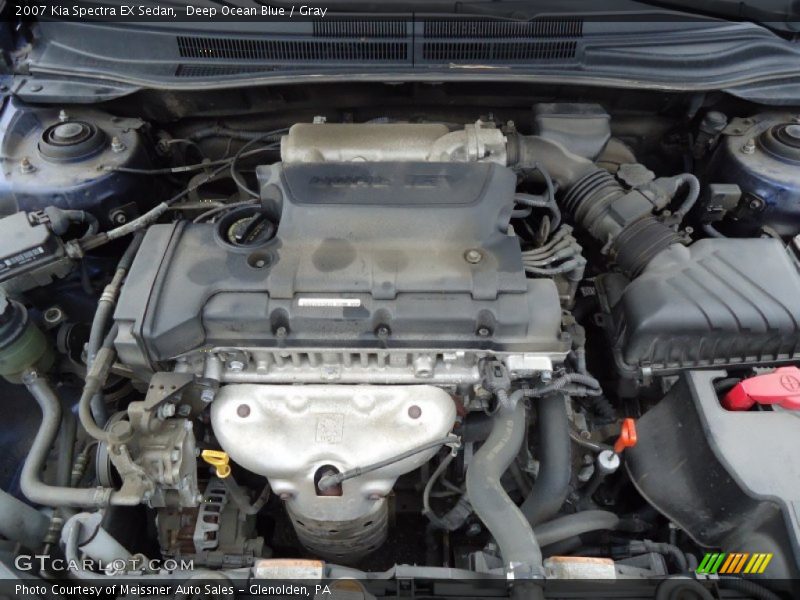Deep Ocean Blue / Gray 2007 Kia Spectra EX Sedan