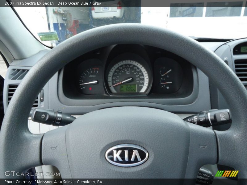 Deep Ocean Blue / Gray 2007 Kia Spectra EX Sedan