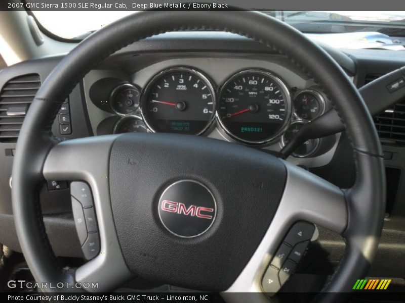 Deep Blue Metallic / Ebony Black 2007 GMC Sierra 1500 SLE Regular Cab