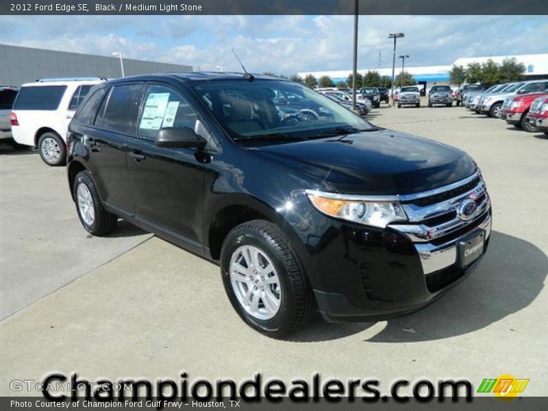 Black / Medium Light Stone 2012 Ford Edge SE
