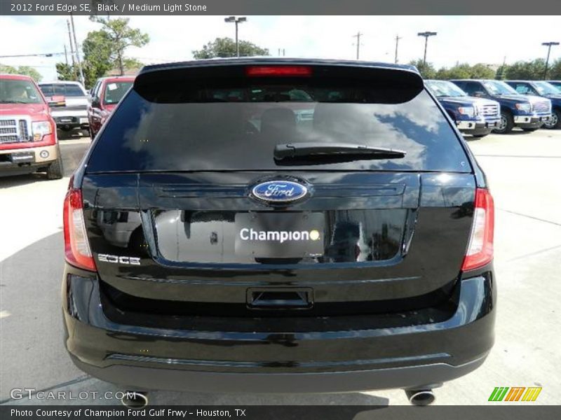 Black / Medium Light Stone 2012 Ford Edge SE