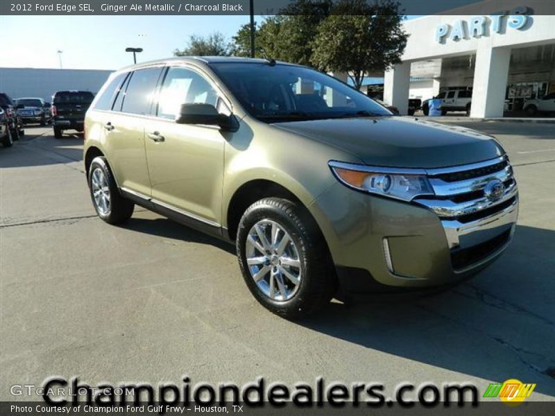 Ginger Ale Metallic / Charcoal Black 2012 Ford Edge SEL