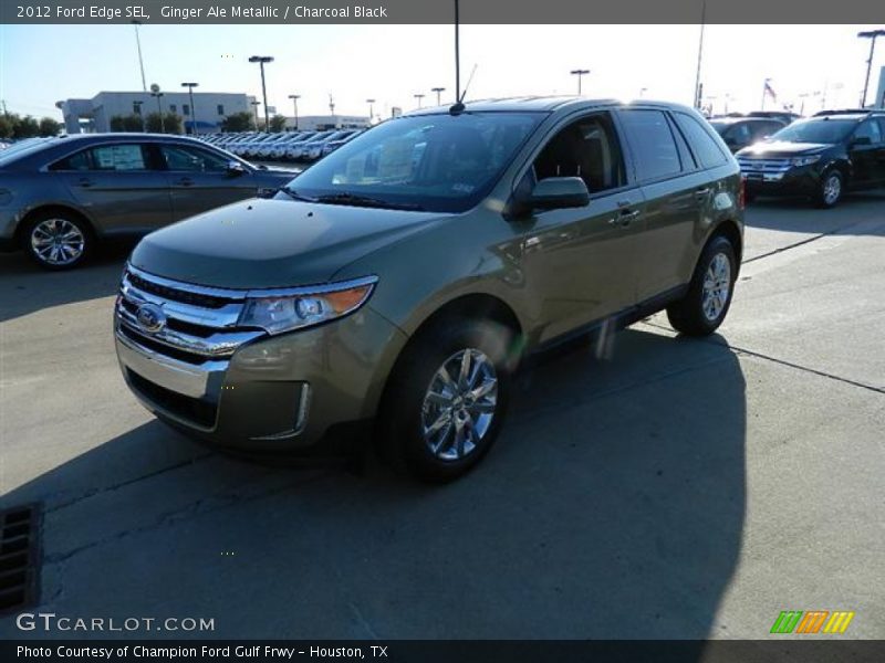 Ginger Ale Metallic / Charcoal Black 2012 Ford Edge SEL