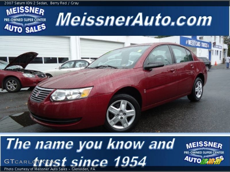Berry Red / Gray 2007 Saturn ION 2 Sedan