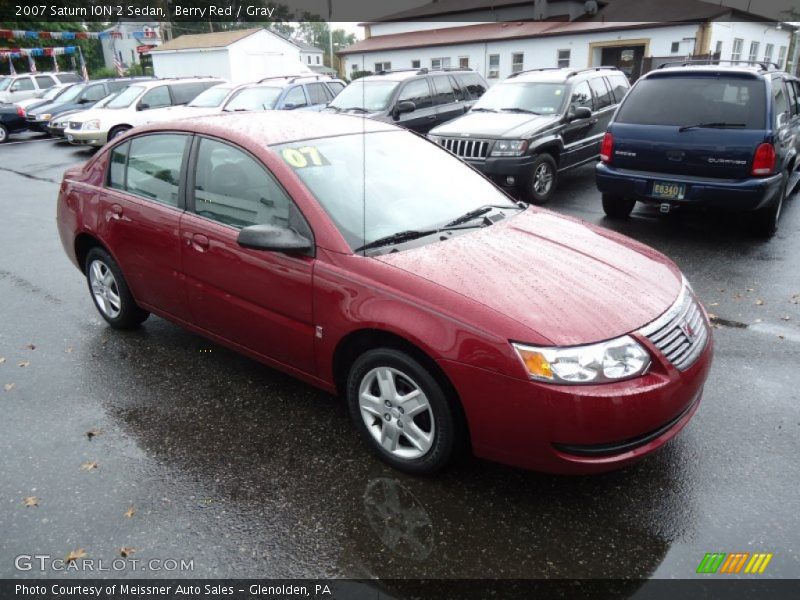Berry Red / Gray 2007 Saturn ION 2 Sedan