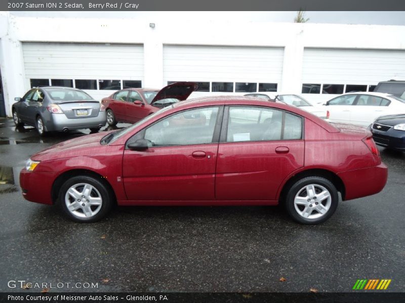 Berry Red / Gray 2007 Saturn ION 2 Sedan