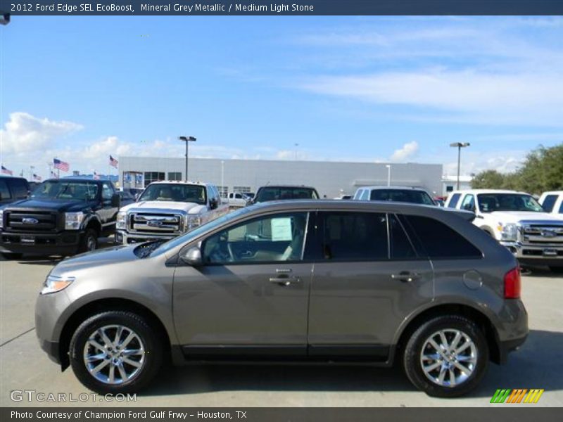 Mineral Grey Metallic / Medium Light Stone 2012 Ford Edge SEL EcoBoost