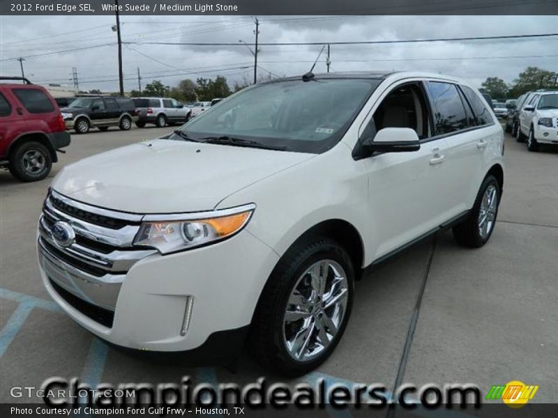 White Suede / Medium Light Stone 2012 Ford Edge SEL