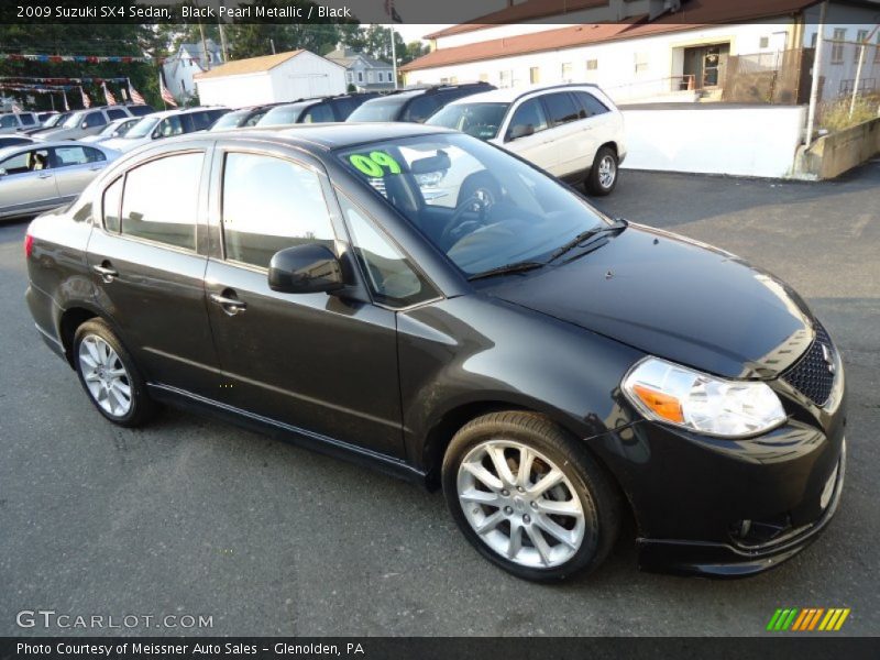 Black Pearl Metallic / Black 2009 Suzuki SX4 Sedan