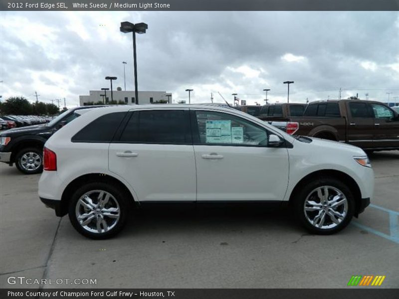 White Suede / Medium Light Stone 2012 Ford Edge SEL