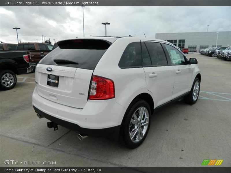 White Suede / Medium Light Stone 2012 Ford Edge SEL