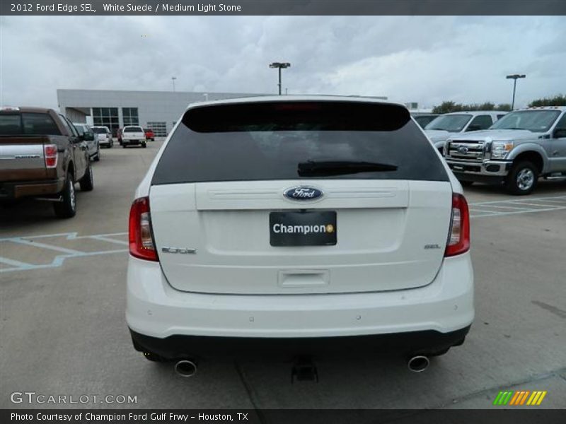 White Suede / Medium Light Stone 2012 Ford Edge SEL