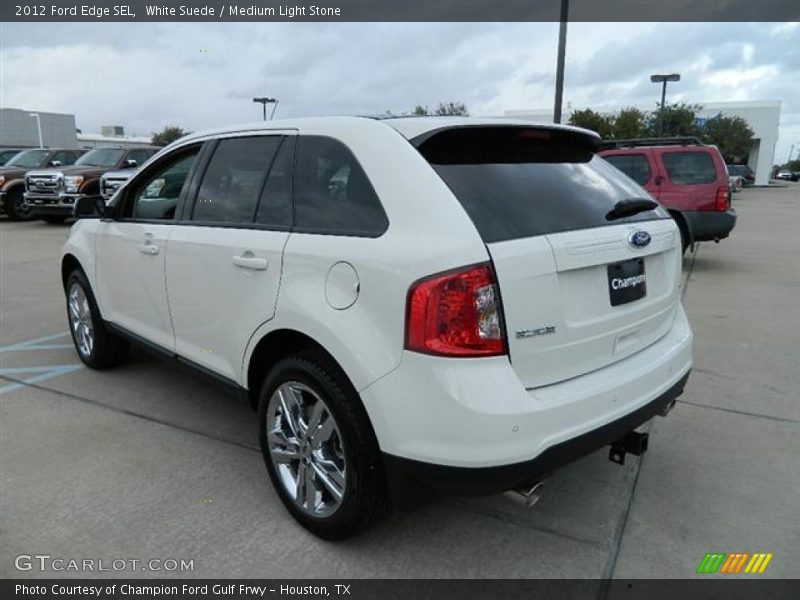 White Suede / Medium Light Stone 2012 Ford Edge SEL