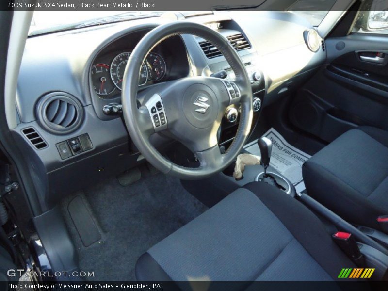 Black Pearl Metallic / Black 2009 Suzuki SX4 Sedan