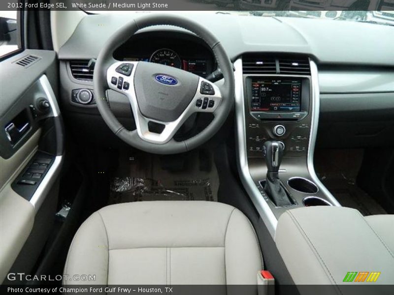 White Suede / Medium Light Stone 2012 Ford Edge SEL