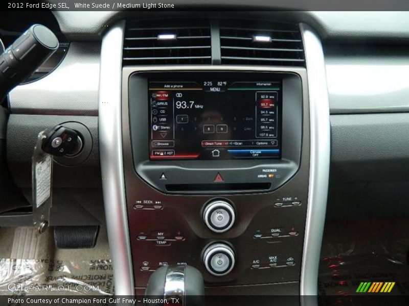 White Suede / Medium Light Stone 2012 Ford Edge SEL