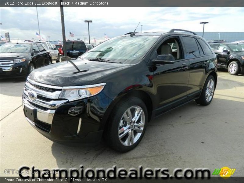 Black / Medium Light Stone 2012 Ford Edge SEL EcoBoost